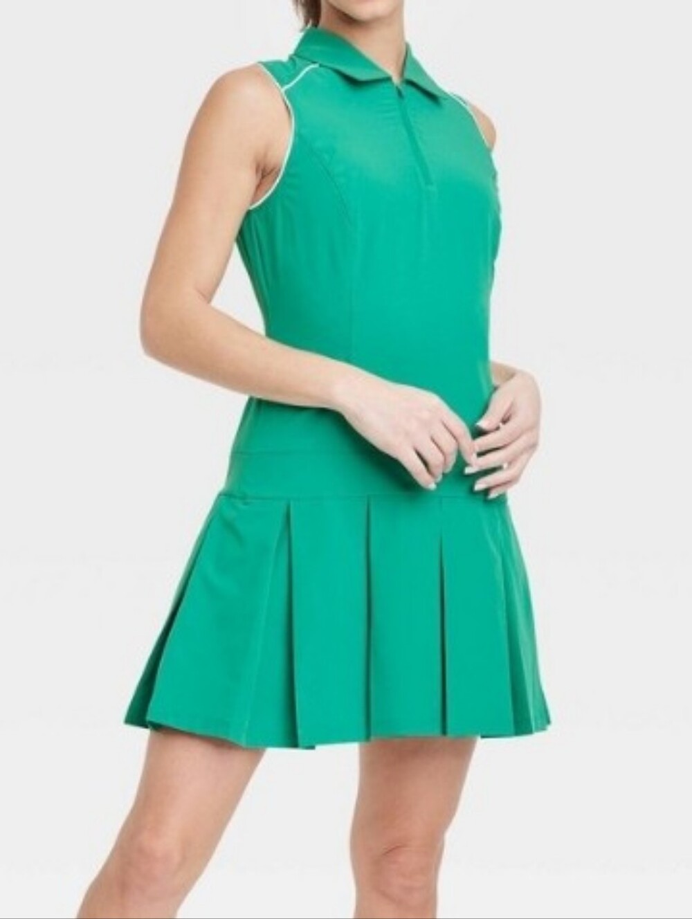 Nwt All In Motion Green Polo Tank Active Tennis Dress